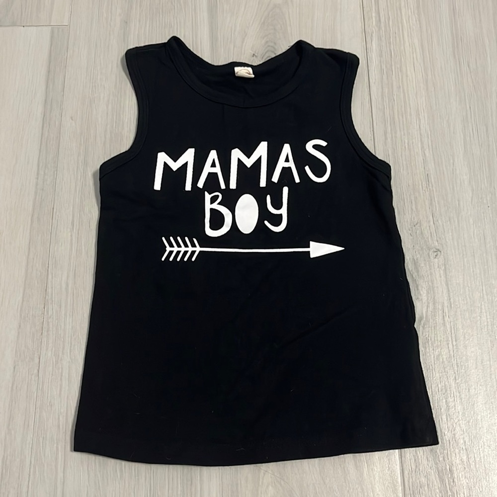 Mama’s Boy Black Tank-Top for Toddler Size 4T